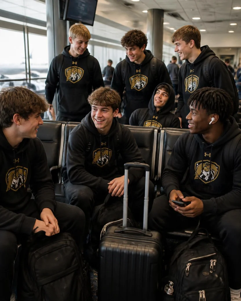 A team traveling to a tournament